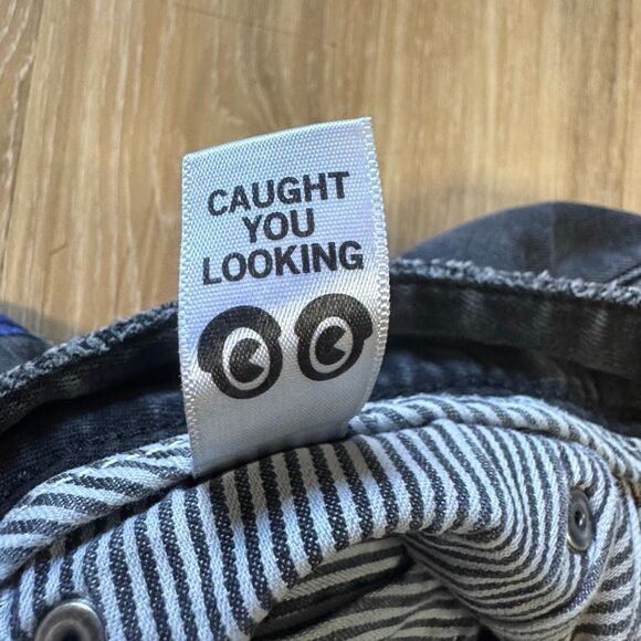 Icecream Jade Black Jeans Size 32 Blue Running Dog Graphic Distressed Streetwear - Picture 14 of 16